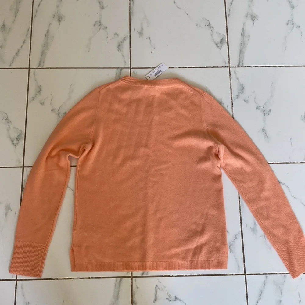 J. Crew Women's Coral Crew Neck Cashmere Sweater - Picture 3 of 5